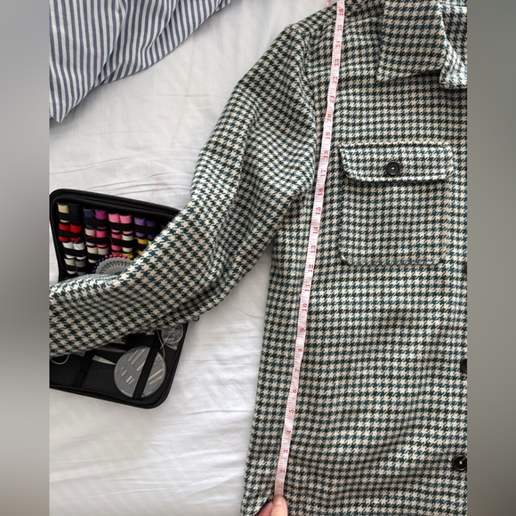 Zara womens / mens shaket over shirt Houndstooth Shirt Jacket size L - Picture 10 of 11